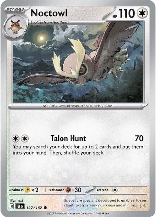 Noctowl (127/162) [Scarlet & Violet: Temporal Forces] 