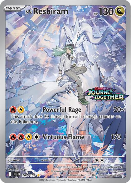 N's Reshiram (167/159) (Journey Together Stamp) [Scarlet & Violet: Journey Together] 