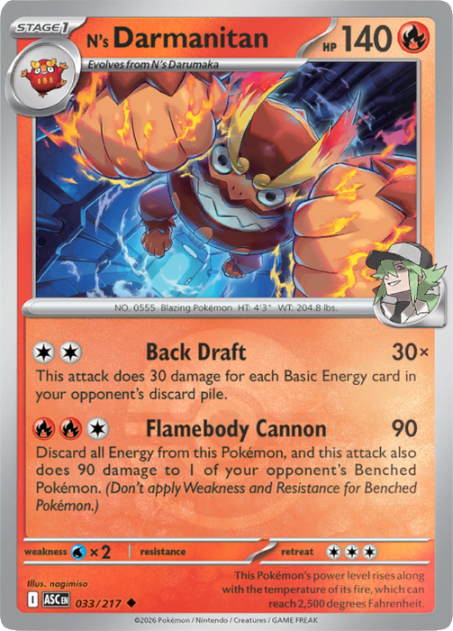 N's Darmanitan (Poke Ball) (033/217) [Mega Evolution: Ascended Heroes]