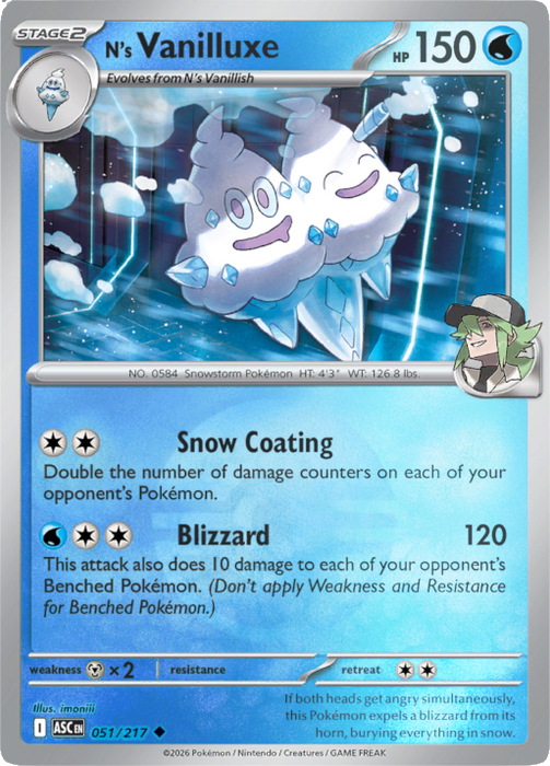 N's Vanilluxe (Poke Ball) (051/217) [Mega Evolution: Ascended Heroes]
