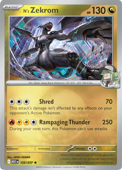 N's Zekrom (Poke Ball) (155/217) [Mega Evolution: Ascended Heroes]