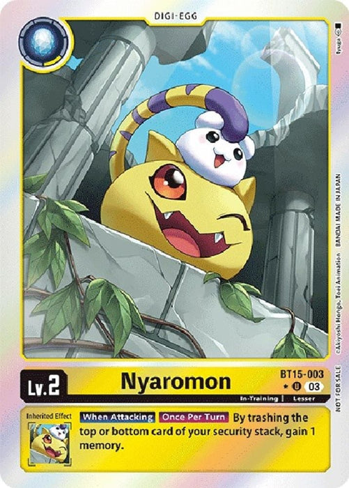 Nyaromon (Exceed Apocalypse Box Promotion Pack) (#BT15-003 U) (Exceed Apocalypse) Near Mint Foil 