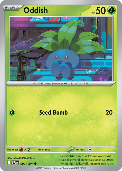 Oddish (001/094) [Mega Evolution: Phantasmal Flames] 