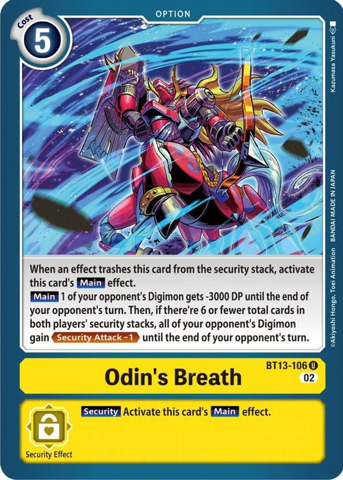 Odin's Breath (#BT13-106 U) (Versus Royal Knights) Near Mint 