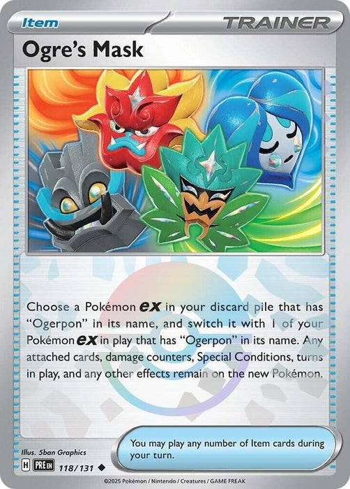 Ogre's Mask (118/131) (Poke Ball Pattern) [Scarlet & Violet: Prismatic Evolutions] 