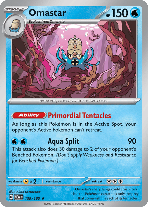 Omastar (139/165) [Scarlet & Violet: 151] 