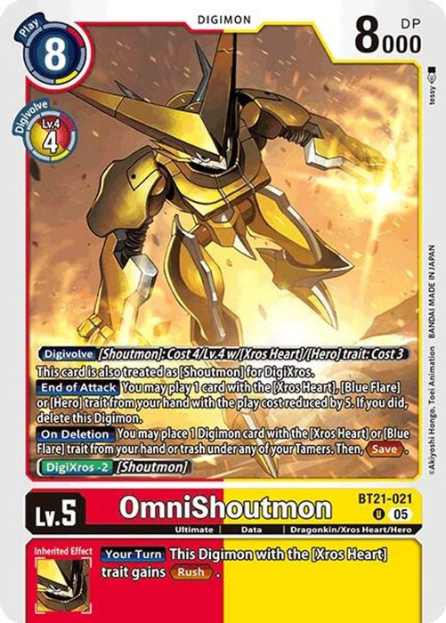 OmniShoutmon (#BT21-021 U) (World Convergence) Near Mint 