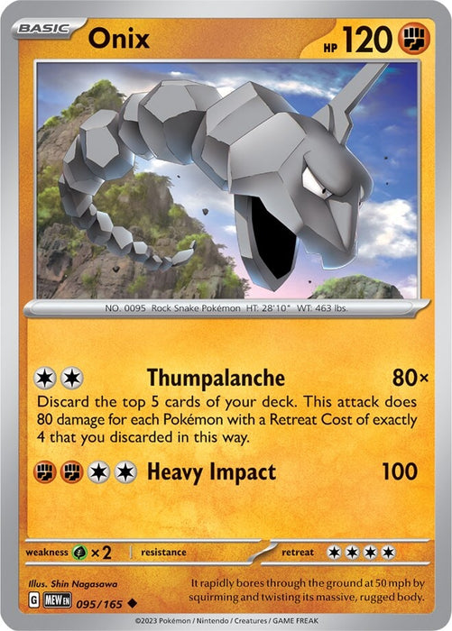 Onix (095/165) [Scarlet & Violet: 151] 