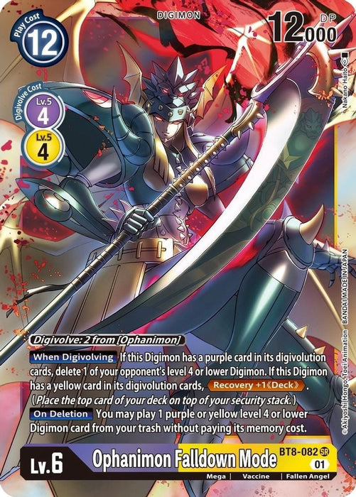 Ophanimon Falldown Mode (#BT8-082 SR) (New Awakening) Near Mint Foil 