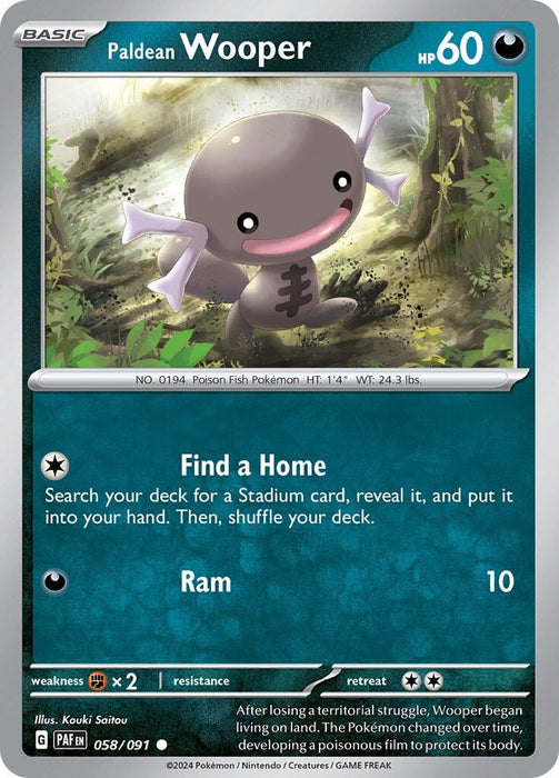 Paldean Wooper (058/091) [Scarlet & Violet: Paldean Fates] 