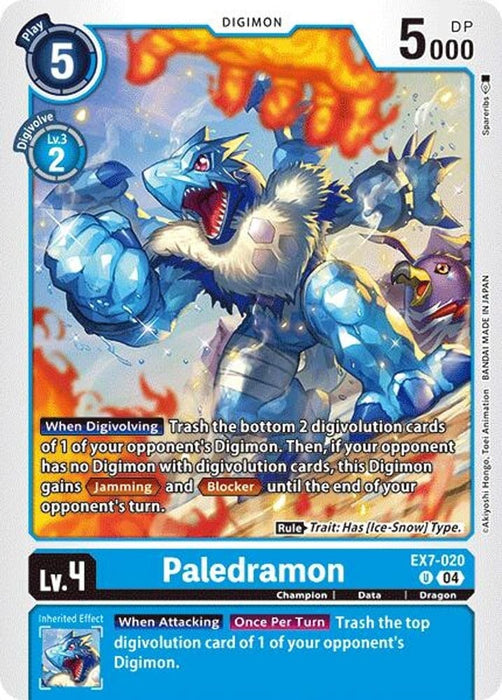 Paledramon (#EX7-020 U) (Digimon LIBERATOR) Near Mint 