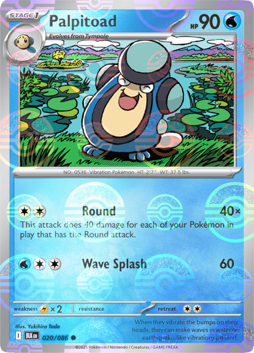 Palpitoad (020/086) (Poke Ball Pattern) [Scarlet & Violet: Black Bolt] 
