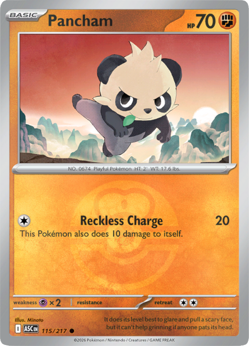 Pancham (Love Ball) (115/217) [Mega Evolution: Ascended Heroes]