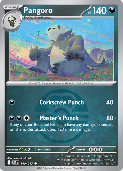 Pangoro (Love Ball) (140/217) [Mega Evolution: Ascended Heroes]