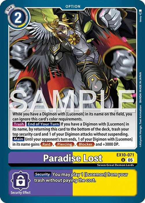 Paradise Lost (#EX10-071 U) (Sinister Order) Near Mint 