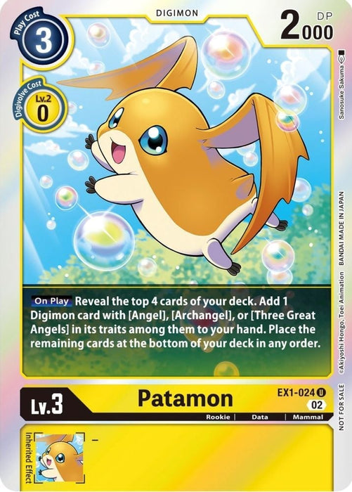 Patamon (Official Tournament Pack Vol.8) (#EX1-024 U) (Classic Collection) Near Mint Foil 