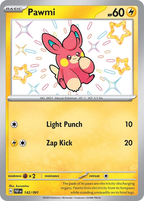 Pawmi (142/091) [Scarlet & Violet: Paldean Fates] 