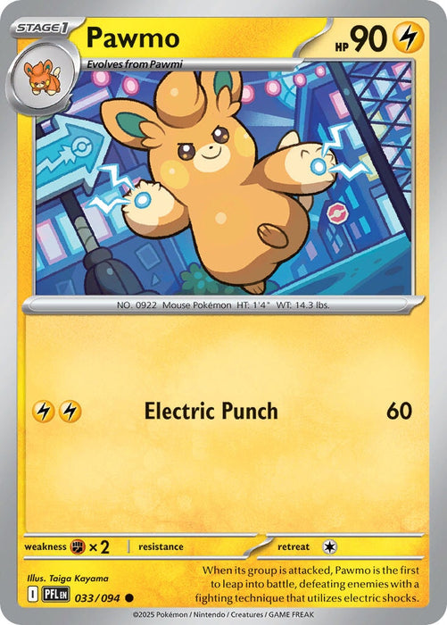 Pawmo (033/094) [Mega Evolution: Phantasmal Flames] 