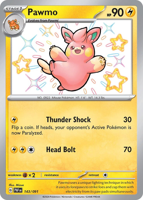 Pawmo (143/091) [Scarlet & Violet: Paldean Fates] 