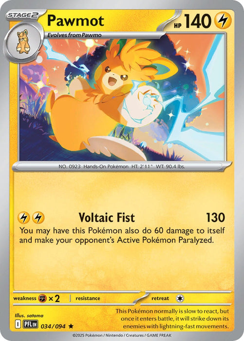 Pawmot (034/094) [Mega Evolution: Phantasmal Flames] 