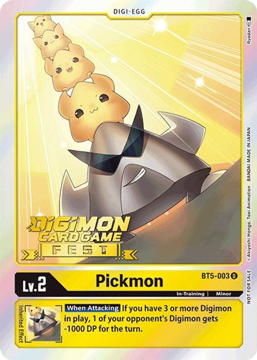 Pickmon (Digimon Card Game Fest 2022) (#BT5-003 U) (Battle of Omni) Near Mint Foil 