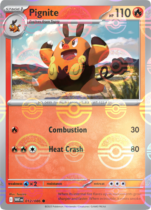 Pignite (012/086) (Poke Ball Pattern) [Scarlet & Violet: White Flare] 