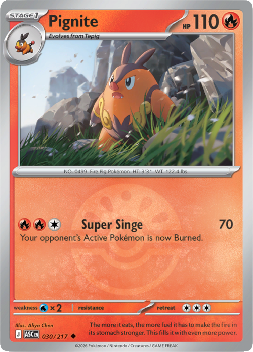 Pignite (Friend Ball) (030/217) [Mega Evolution: Ascended Heroes]