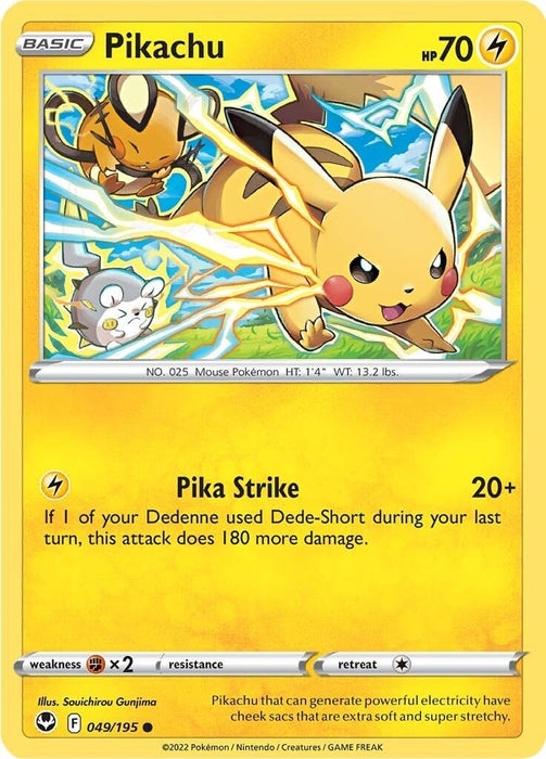 Pikachu (049/195) [Sword & Shield: Silver Tempest] 