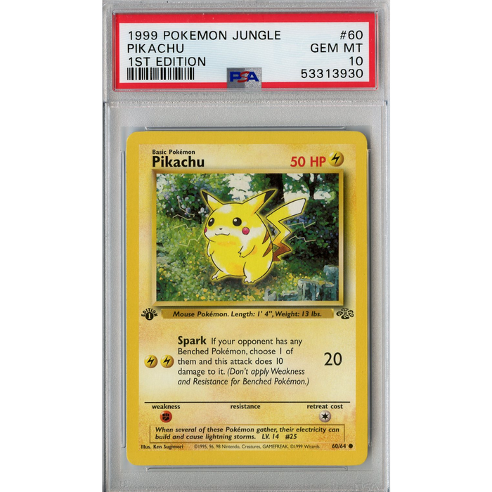Pikachu (60/64) - Common - Jungle 1st Edition [PSA 10] 