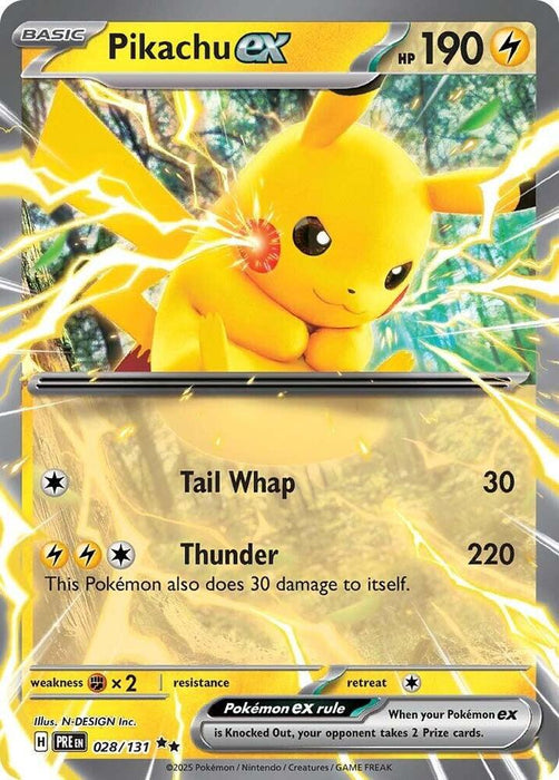 Pikachu ex (028/131) [Scarlet & Violet: Prismatic Evolutions] 