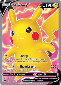 Pikachu V (Full Art) [SWSH04: Vivid Voltage] 