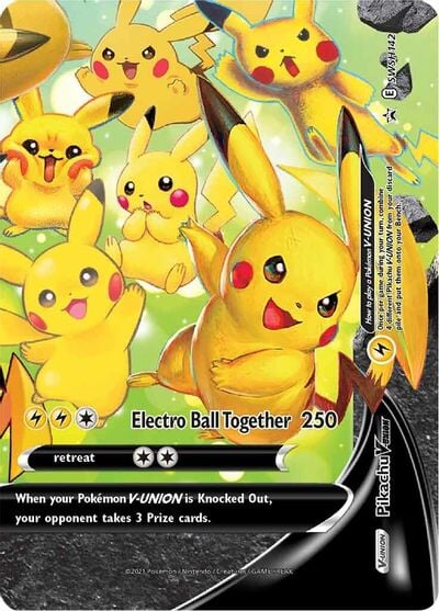 Pikachu V-UNION (SWSH142) (Celebrations) [Sword & Shield: Black Star Promos] 