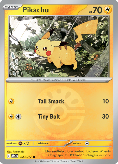 Pikachu (Friend Ball) (055/217) [Mega Evolution: Ascended Heroes]