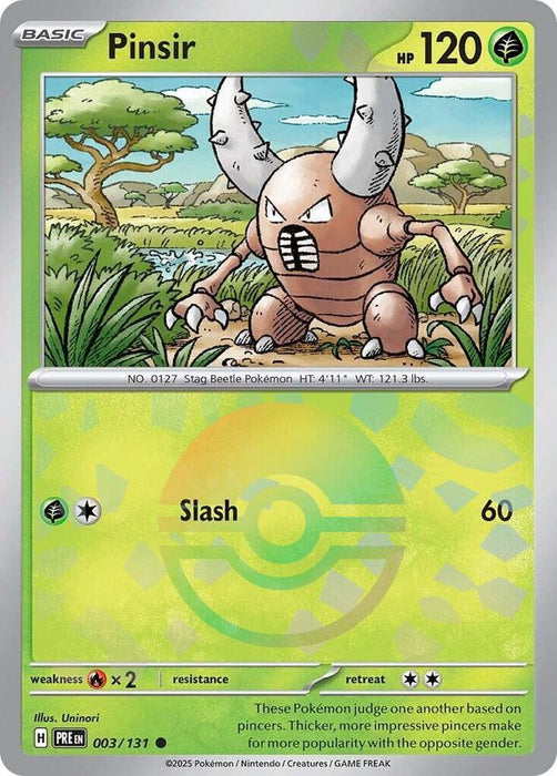 Pinsir (003/131) (Poke Ball Pattern) [Scarlet & Violet: Prismatic Evolutions] 