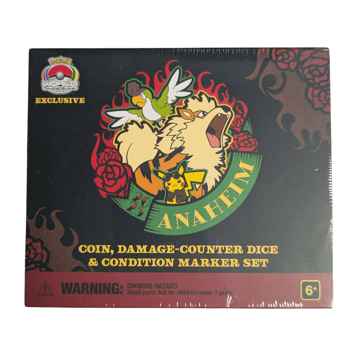 Play! Pokemon Coin, Damage Counter Dice, & Condition Marker Set - World Championships 2025: Arcanine 