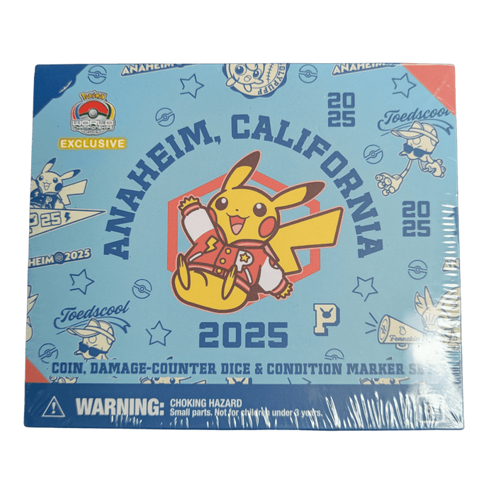 Play! Pokemon Coin, Damage Counter Dice, & Condition Marker Set - World Championships 2025: Varsity Pikachu 