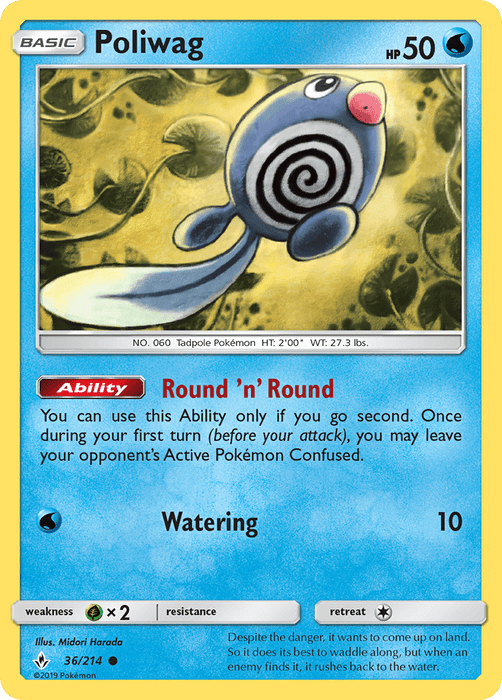 Poliwag (36/214) [Sun & Moon: Unbroken Bonds] 