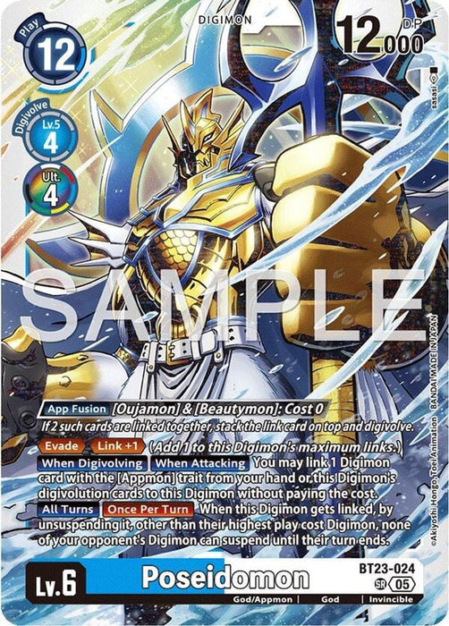 Poseidomon (#BT23-024) (Hackers' Slumber) Near Mint Foil 