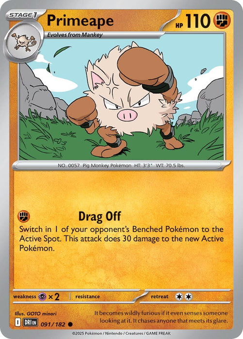 Primeape (091/182) [Scarlet & Violet: Destined Rivals] 