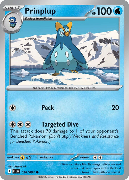 Prinplup (028/094) [Mega Evolution: Phantasmal Flames] 