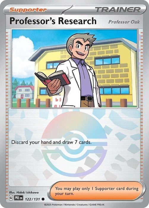 Professor's Research (122/131) [Professor Oak] (Poke Ball Pattern) [Scarlet & Violet: Prismatic Evolutions] 