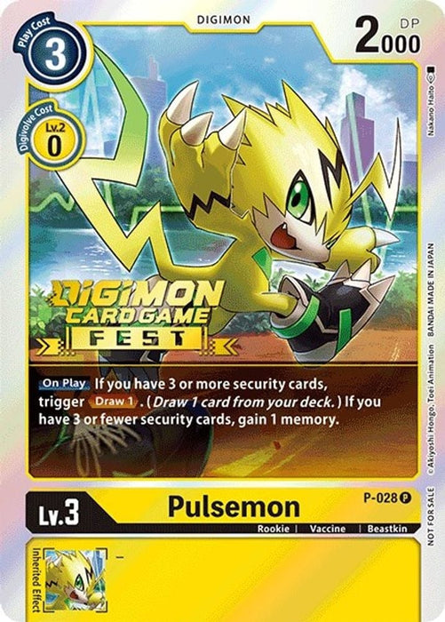 Pulsemon - P-028 (Digimon Card Game Fest 2022) (#P-028 P) (Digimon Promotion Cards) Near Mint Foil 