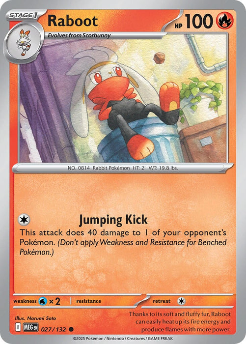 Raboot (027/132) [Mega Evolution: Base Set] 