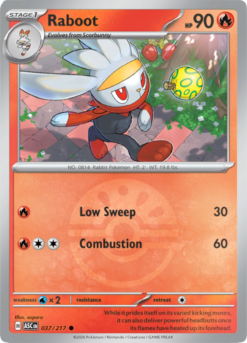 Raboot (Friend Ball) (037/217) [Mega Evolution: Ascended Heroes]