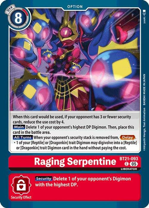 Raging Serpentine (#BT21-093 C) (World Convergence) Near Mint 