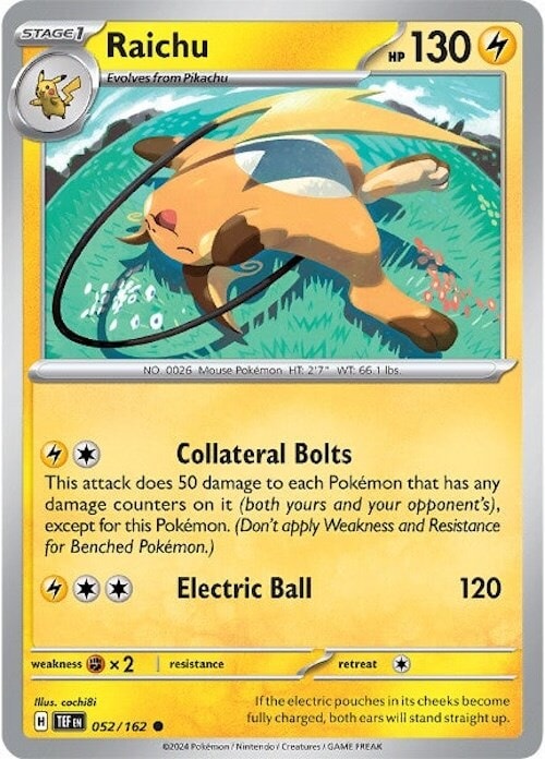 Raichu (052/162) [Scarlet & Violet: Temporal Forces] 