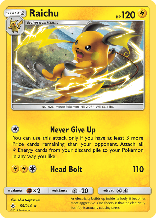 Raichu (55/214) [Sun & Moon: Unbroken Bonds] 