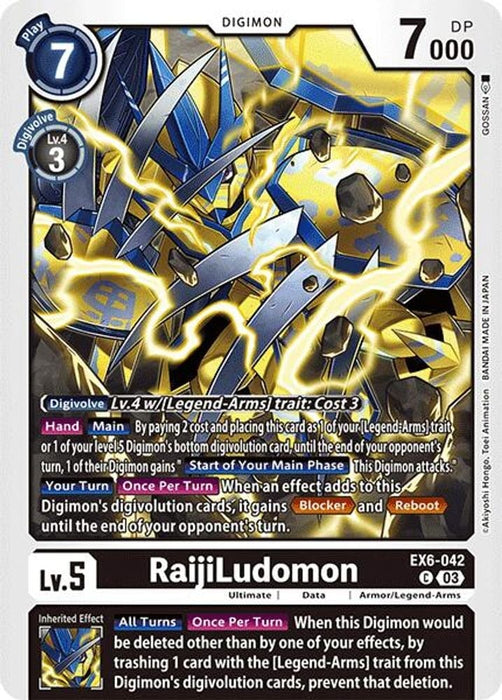 RaijiLudomon (#EX6-042 C) (Infernal Ascension) Near Mint 