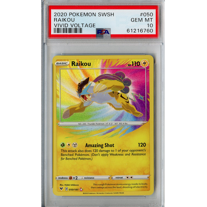 Raikou (050/185) - Amazing Rare - Vivid Voltage [PSA 10] 
