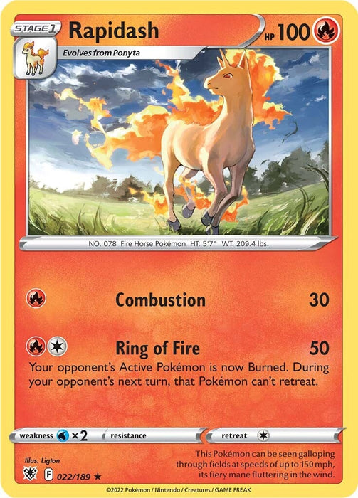 Rapidash (022/189) [Sword & Shield: Astral Radiance] 